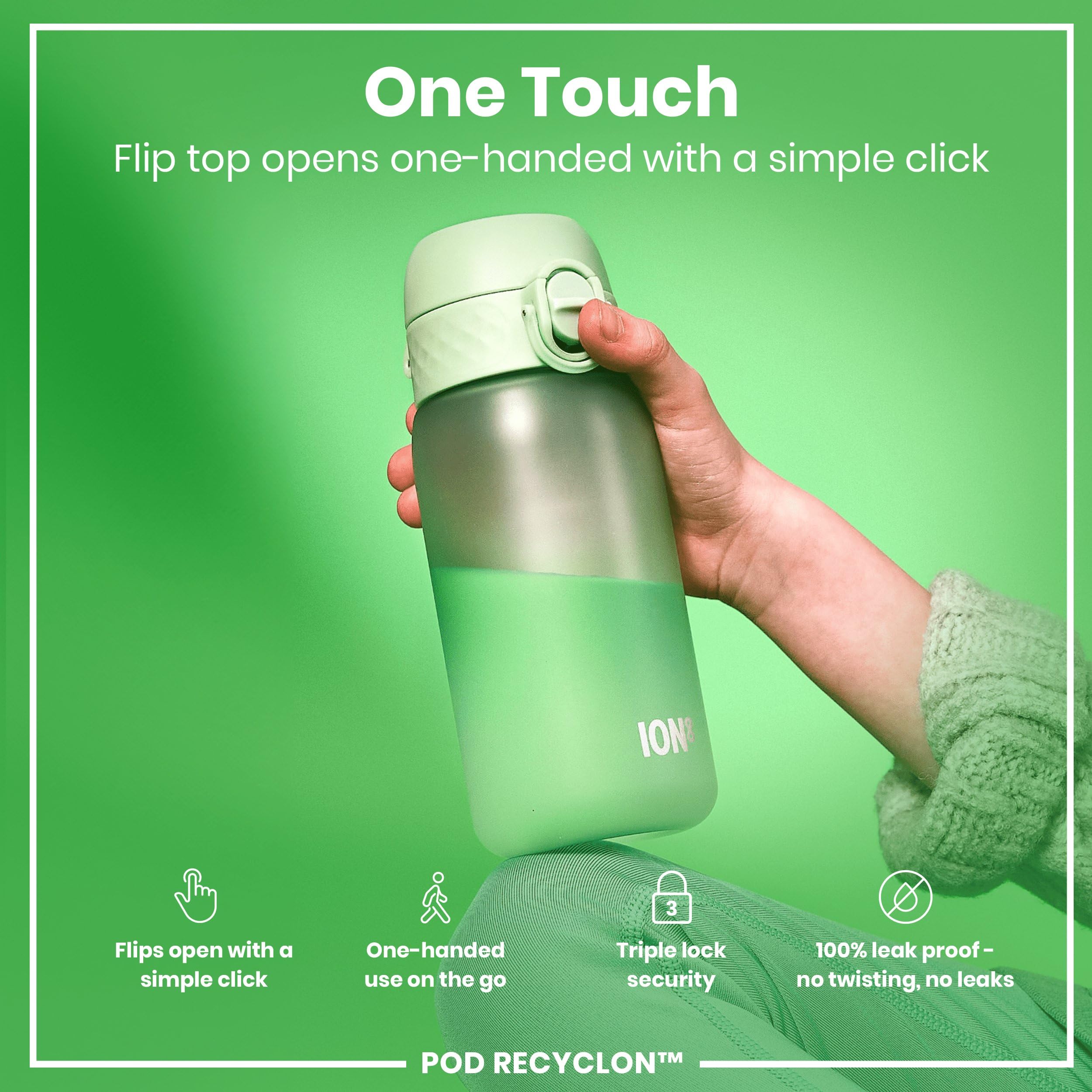 Ion8 bottle demonstrates vented-flow for smooth hydration