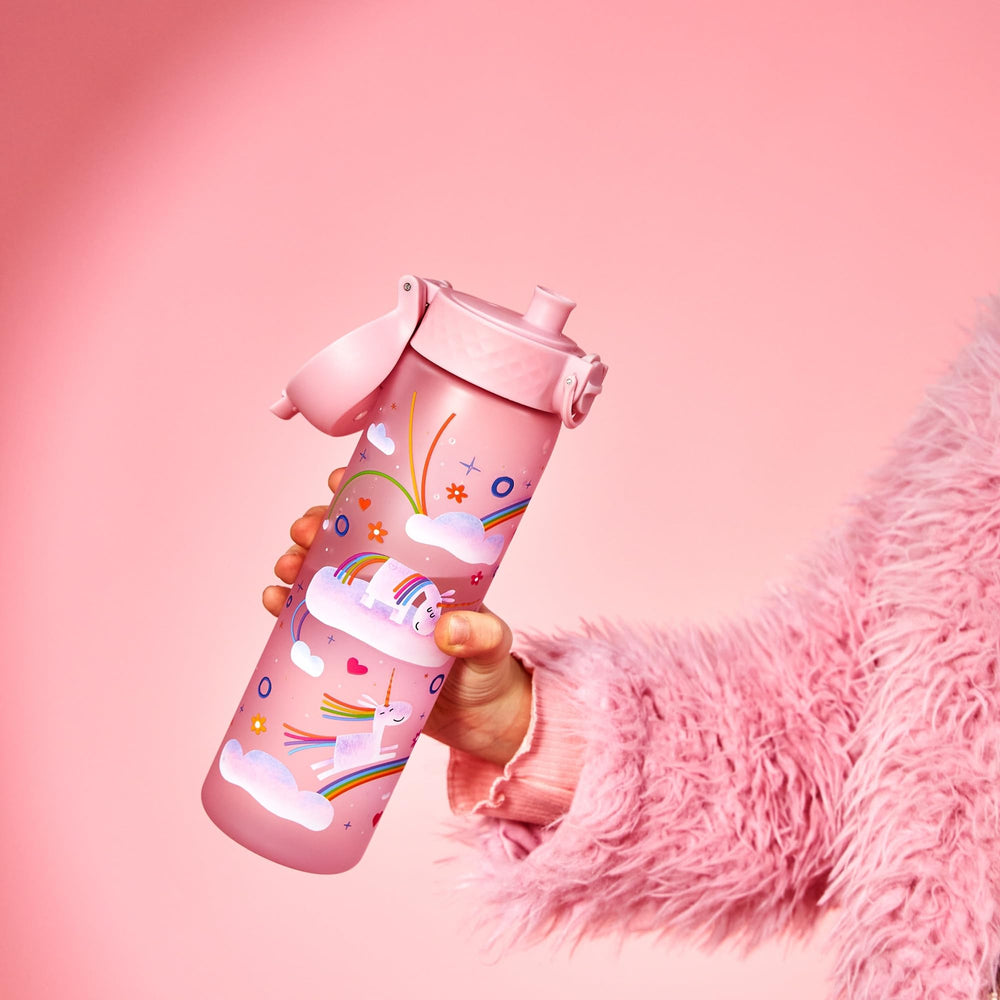 Ion8 hygienic spout cover opens with one finger for easy drinking.