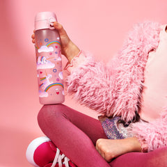 Ion8 leak-proof bottle with flip-cover for quick, clean sips.
