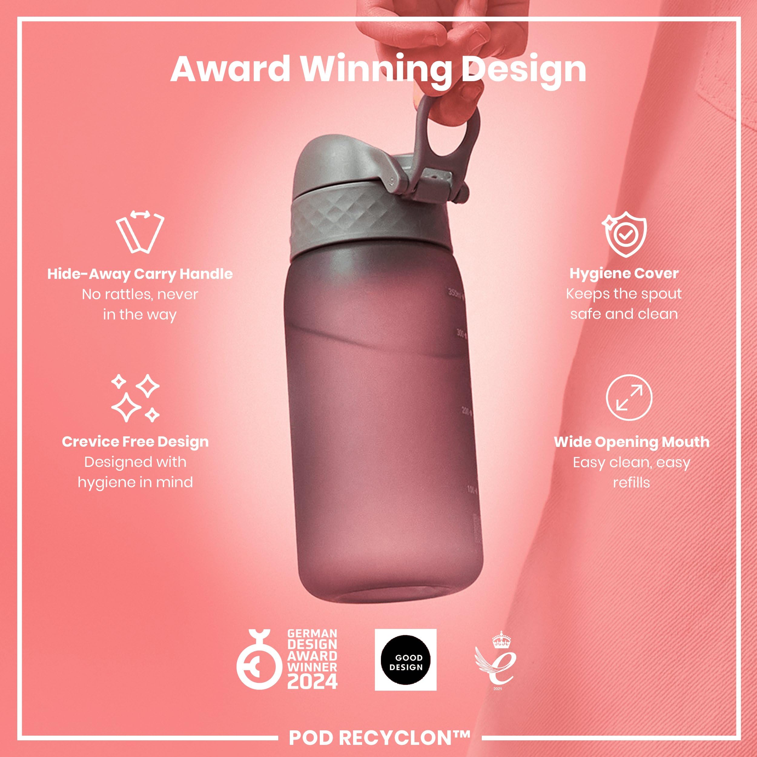 Ion8 BPA-free carbon-neutral Recyclon plastic bottle resists odors.