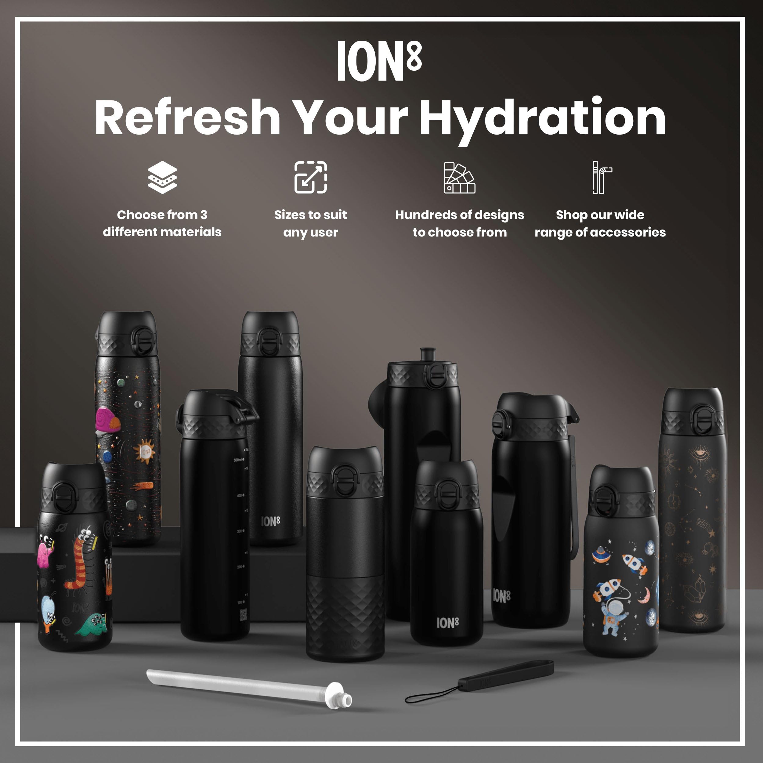 Ion8 vented smooth liquid flow to quick hydration.