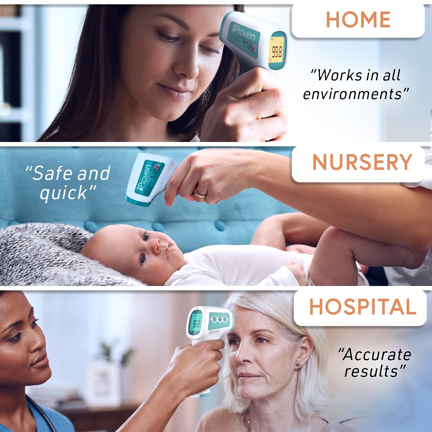 iProvèn thermometer fever alarm indicator display for rapid fever awareness