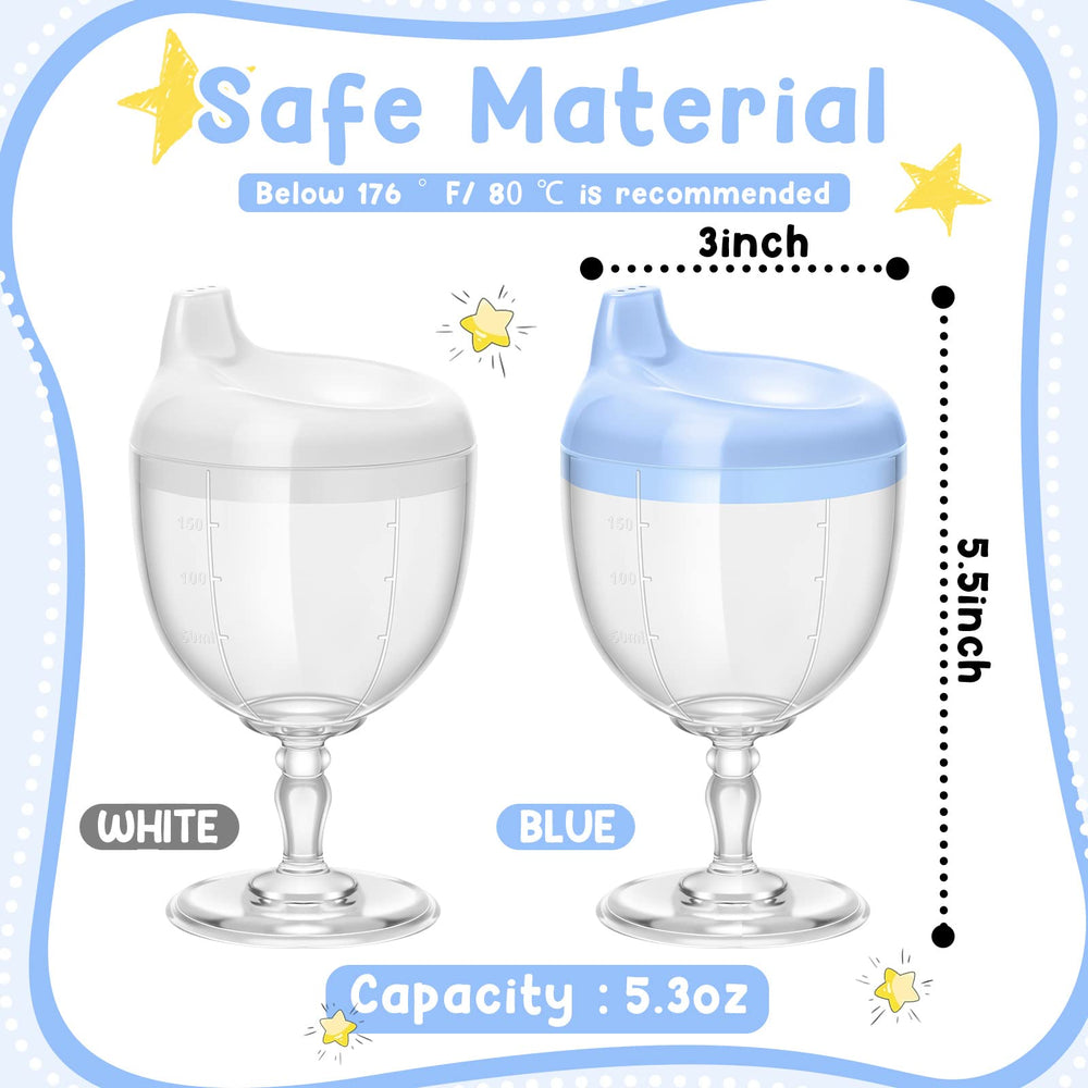 Irenare baby wine sippy cup white front view suitable for comfortable daily use.