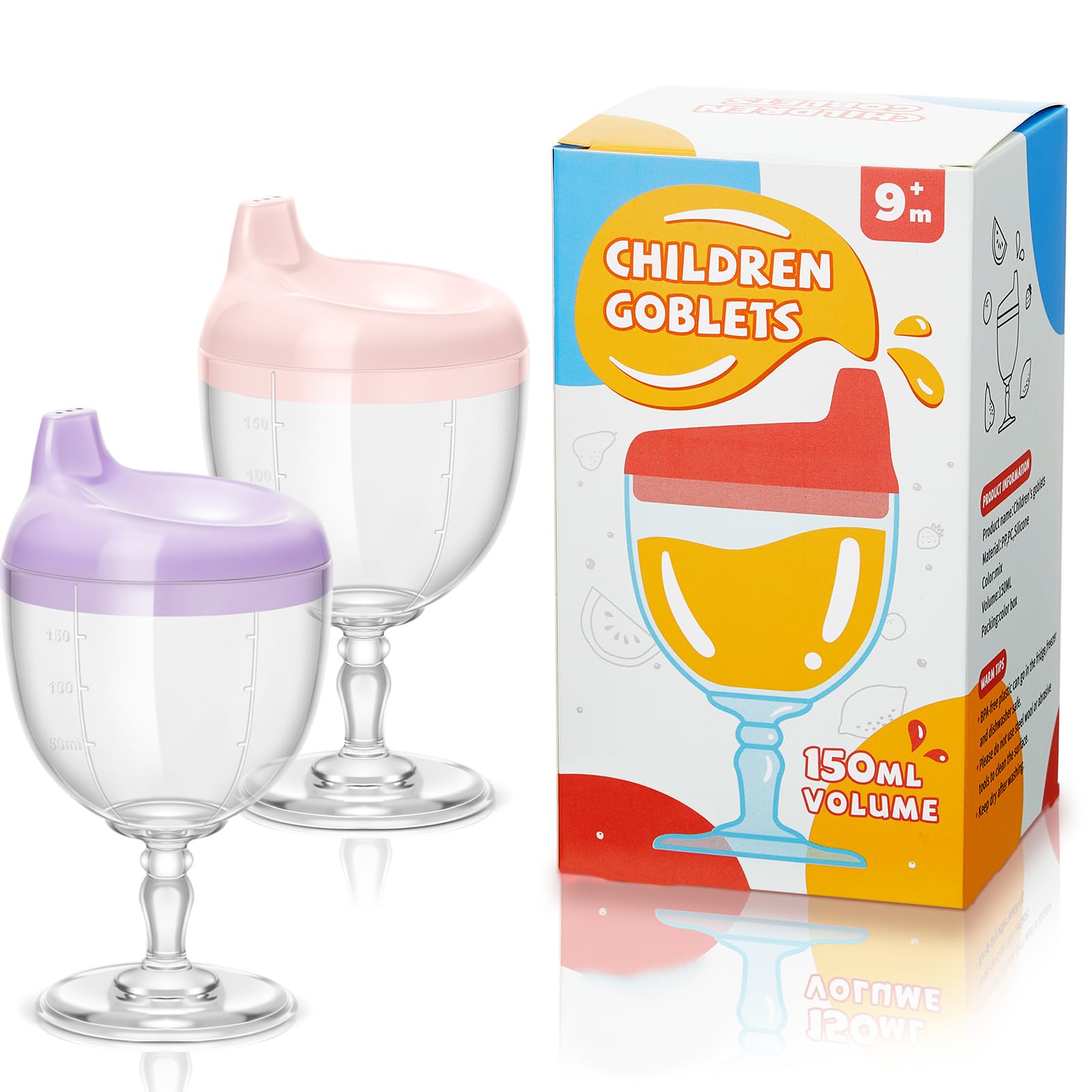 Irenare pink baby wine sippy cup with spill-proof design for mess-free drinking