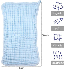 Irenare multicolor six-pack burp cloths for versatile daily use