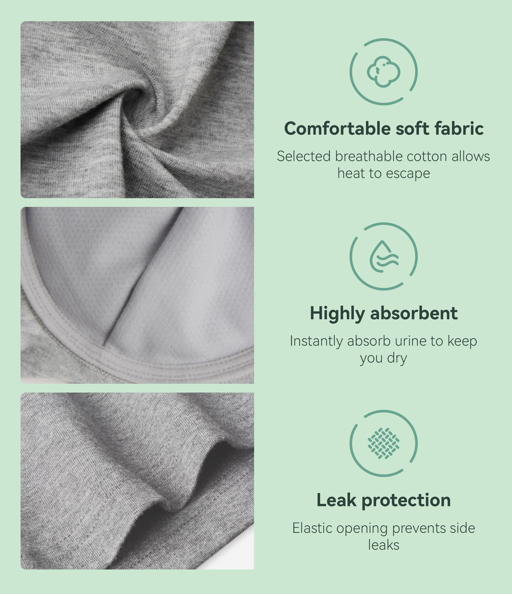 IRISMORII high-absorbency material quickly wicks moisture.