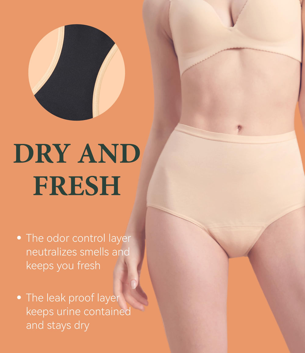 IRISMORII high-waist cotton fit emphasizes discreet, comfortable daily wear.