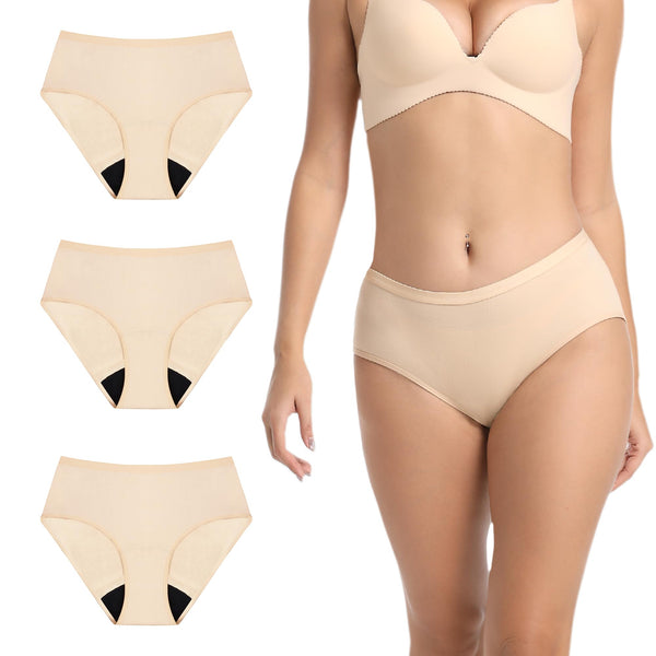 IRISMORII Incontinence Underwear beige XL front view with discreet daily protection.