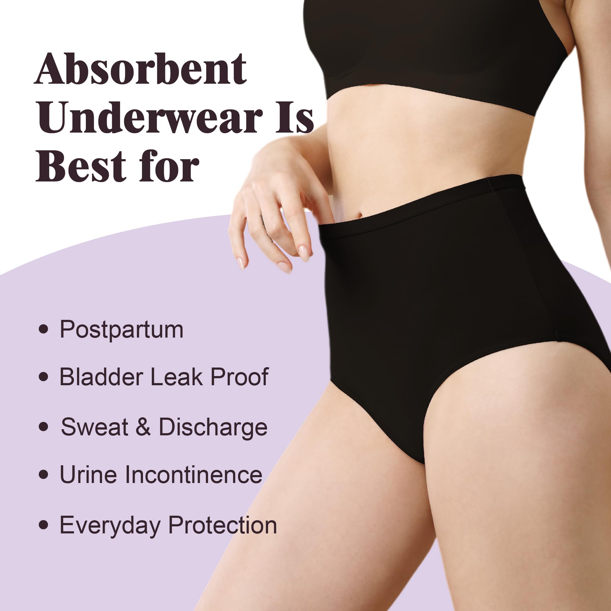 IRISMORII leak-proof underwear machine-washable; convenient, reusable undergarment option.