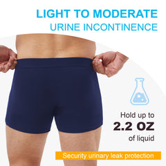 IRISMORII men's absorbent underwear blue front view for daily comfort