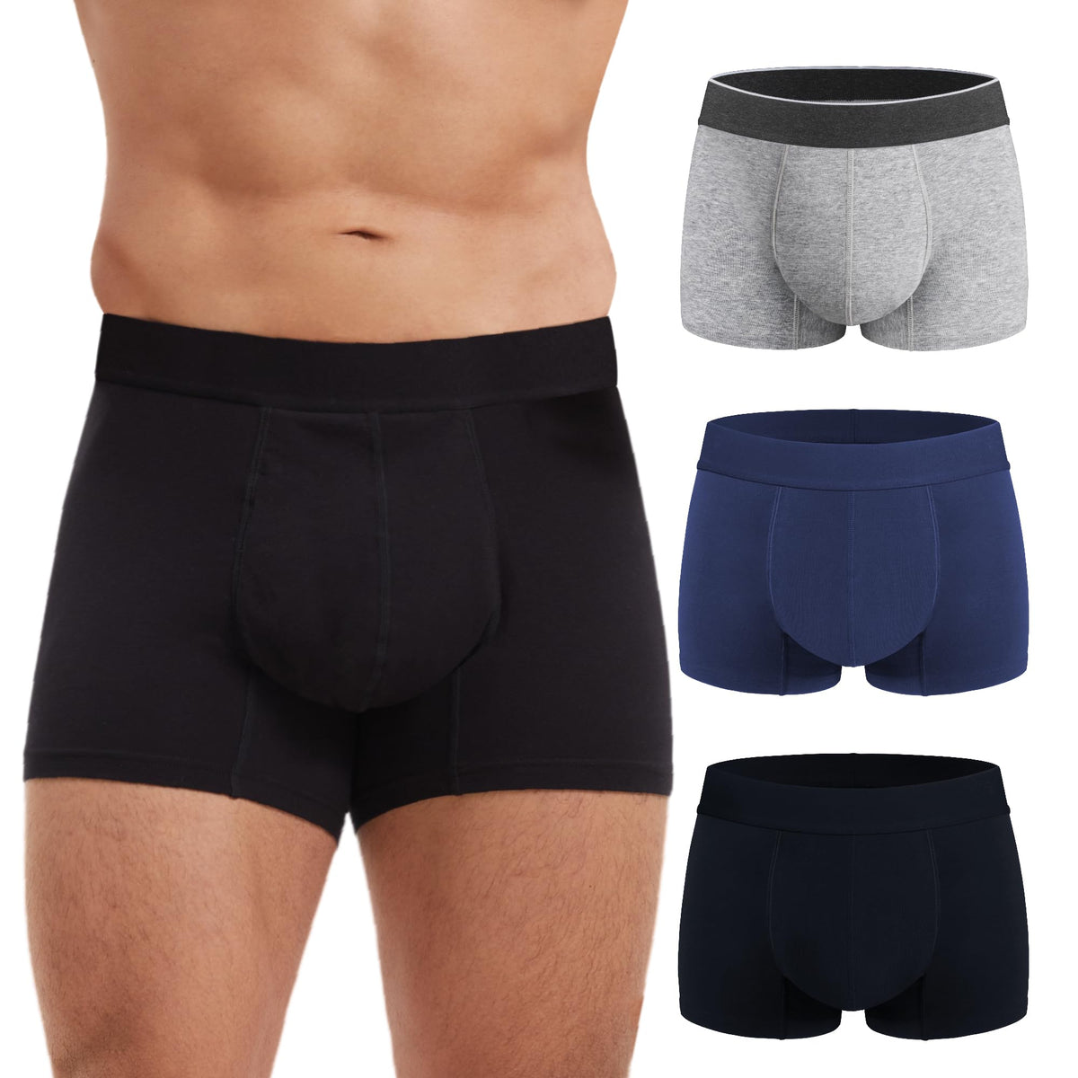 IRISMORII mens absorbent underwear pack front view showing discreet design and color options