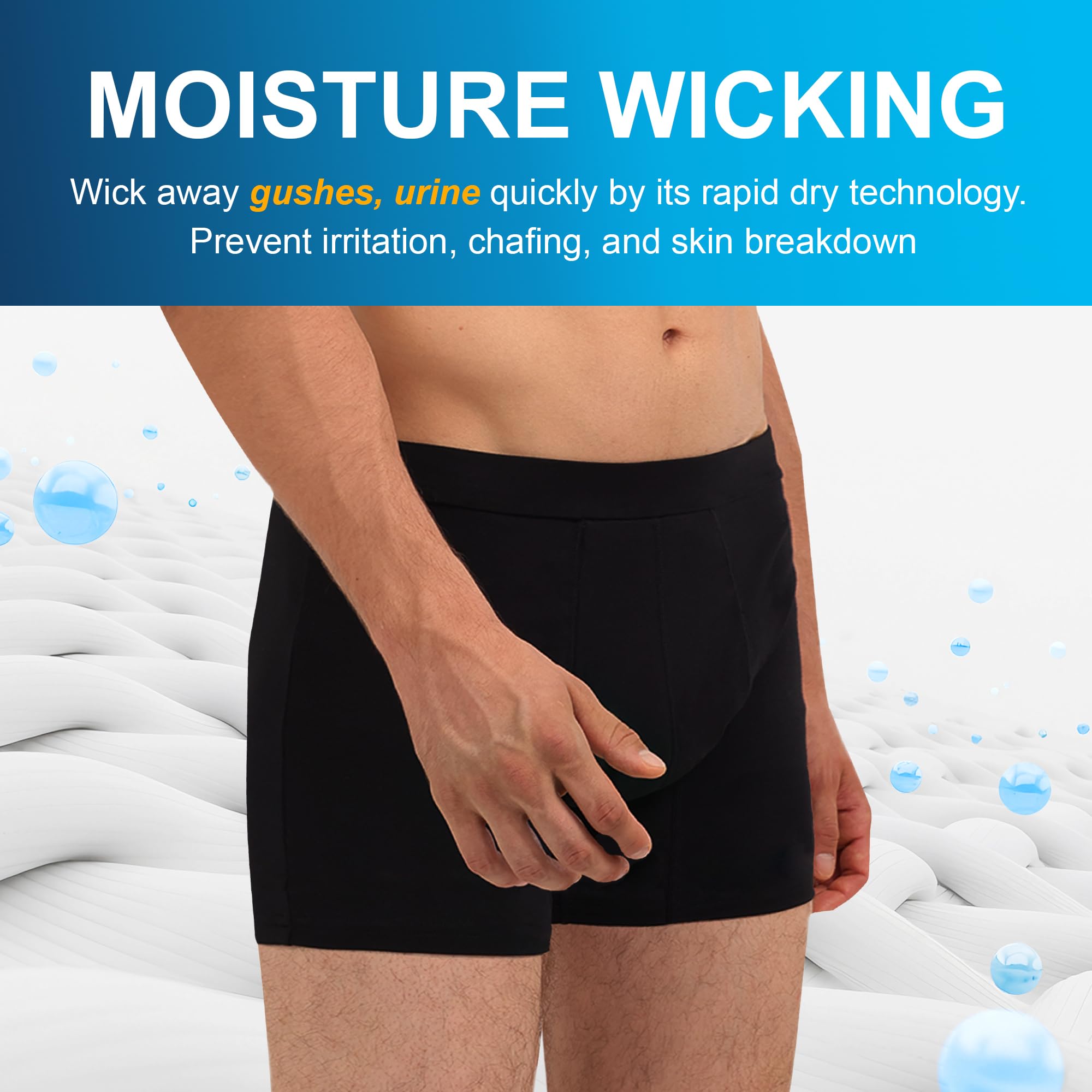IRISMORII moisture-wicking-panel shows quick evaporation for lasting dryness.