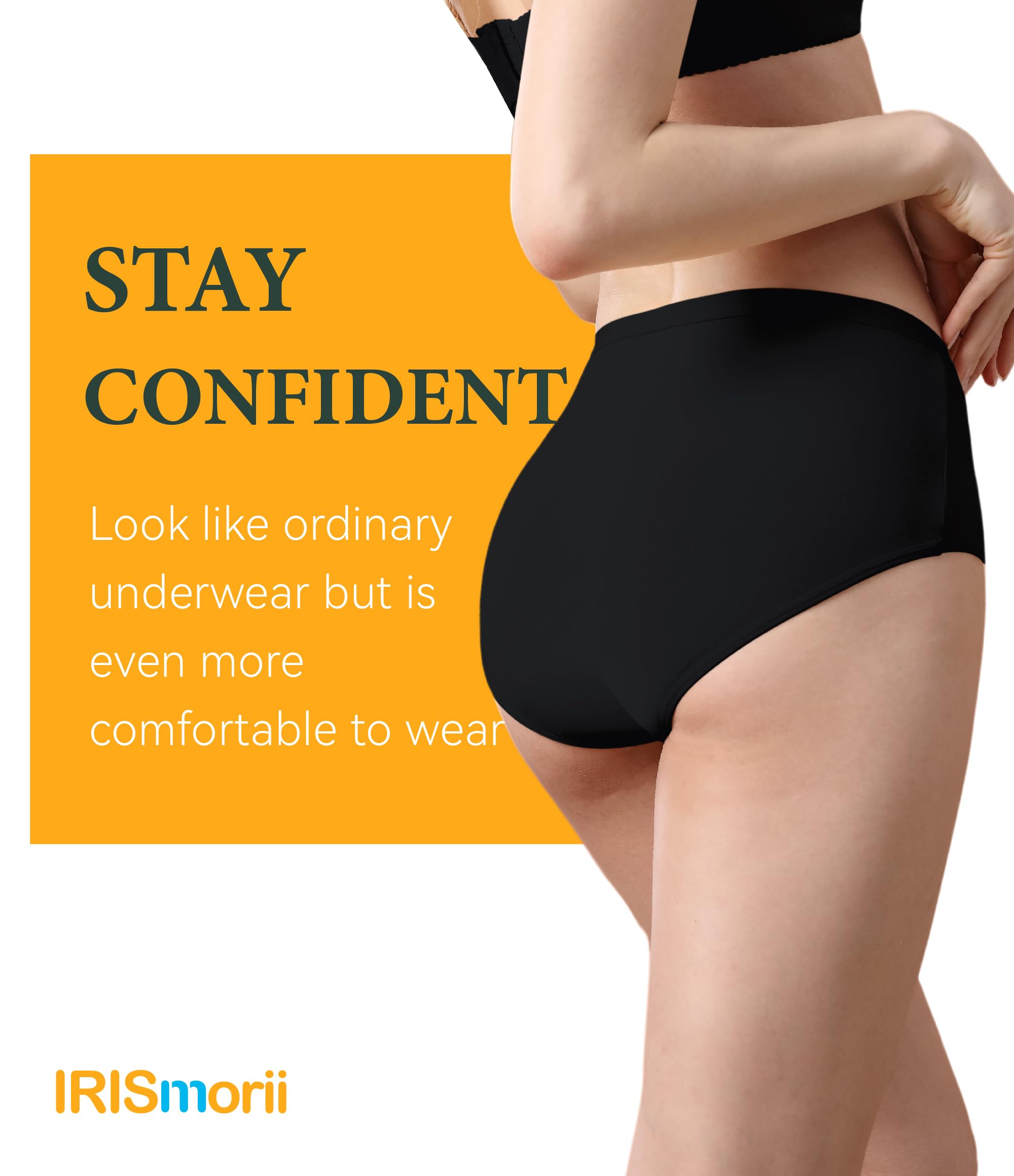 IRISMORII mid rise discreet fit resembles regular underwear