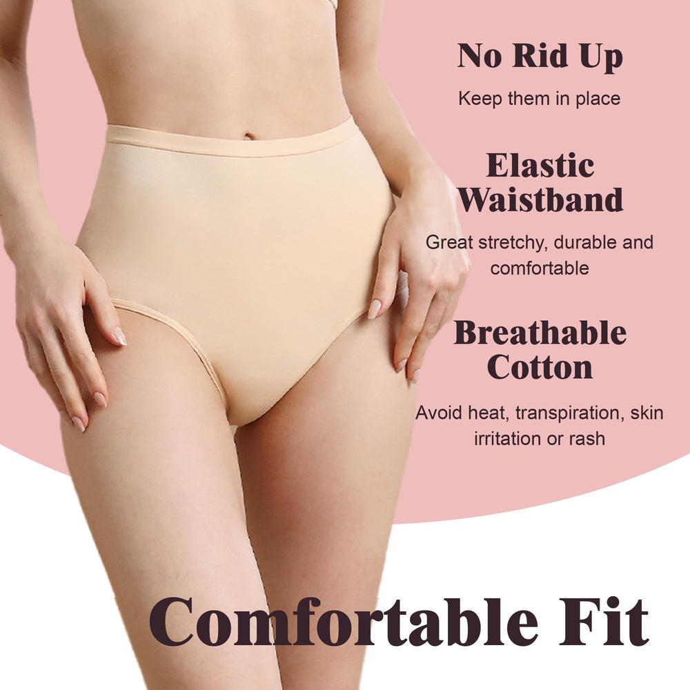 IRISMORII model wearing beige panties demonstrates discreet protection.