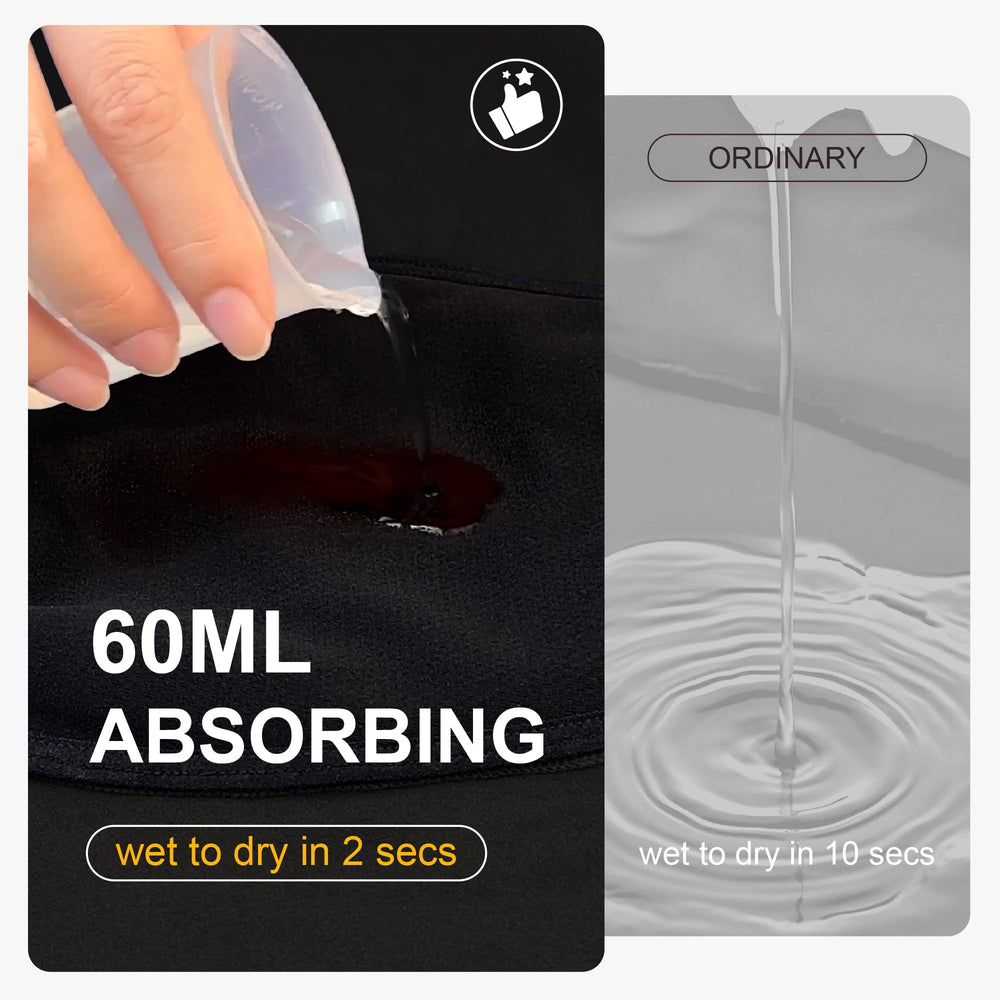 IRISMORII absorbent layer close-up highlights moisture-wicking for a dry feel