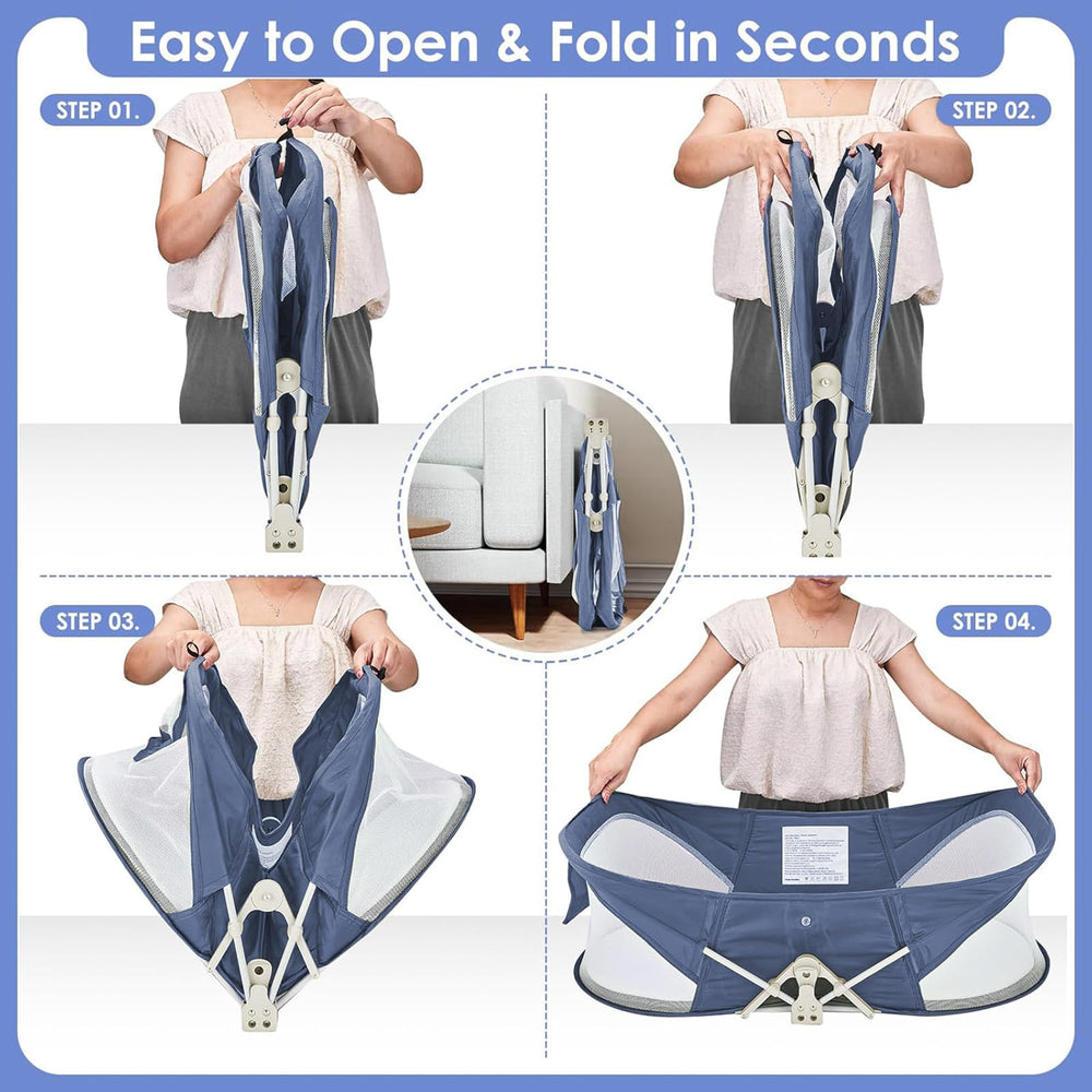 ISELECTOR portable bassinet during outdoor picnic or walk