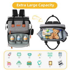 ISMGN diaper bag backpack with extra-large capacity keeps essentials organized.