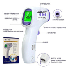 ITA-MED fever alert and 50-reading memory track temperature trends.