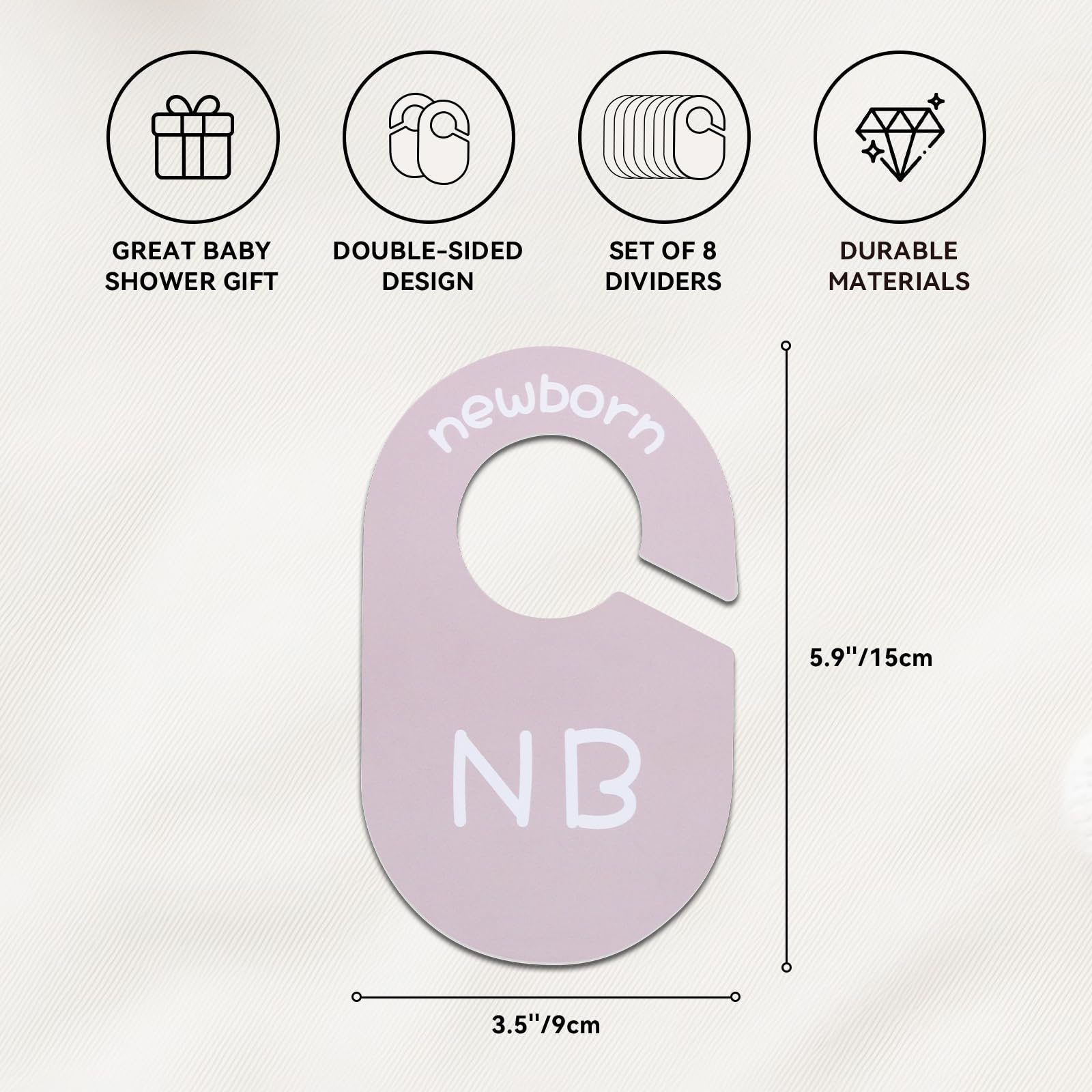 ITDYB baby closet dividers double-sided neutral color aiding tidy wardrobes