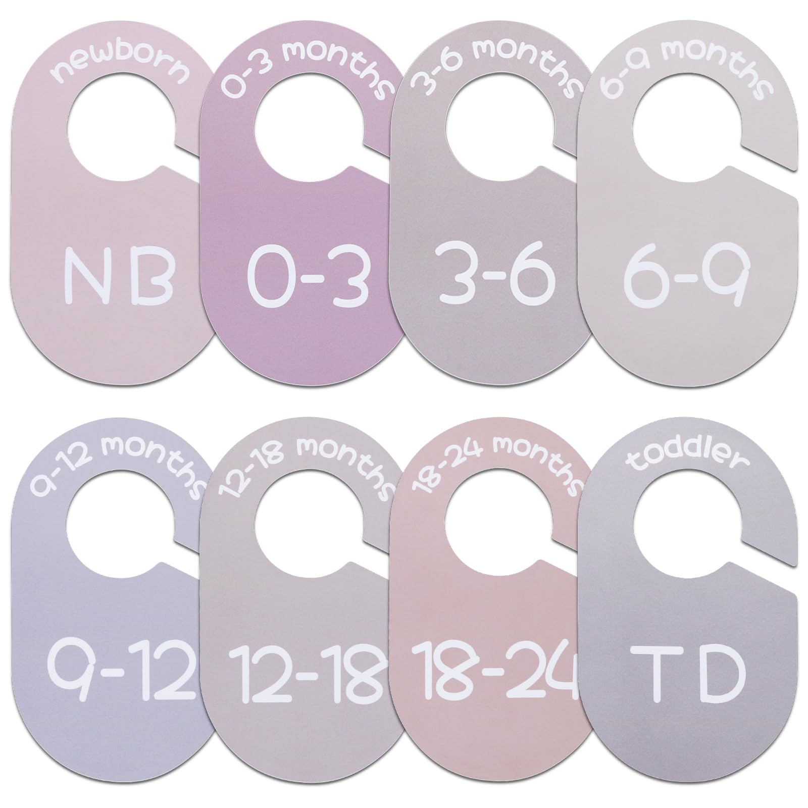 ITDYB baby closet dividers eight-piece set from newborn to toddler for quick size spotting