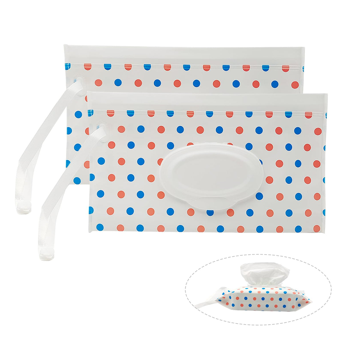 itechpanda 2-pack circle-dot wipes dispenser for easy access on the go