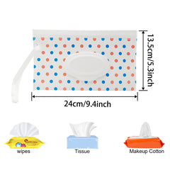itechpanda circle-dot travel wipe holder showing the easy flip lid