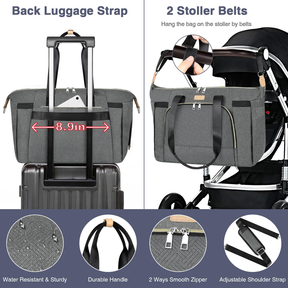 ITIEZY diaper bag tote changing pad included for on-the-go changes