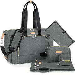 ITIEZY diaper bag tote front view showing a roomy main compartment