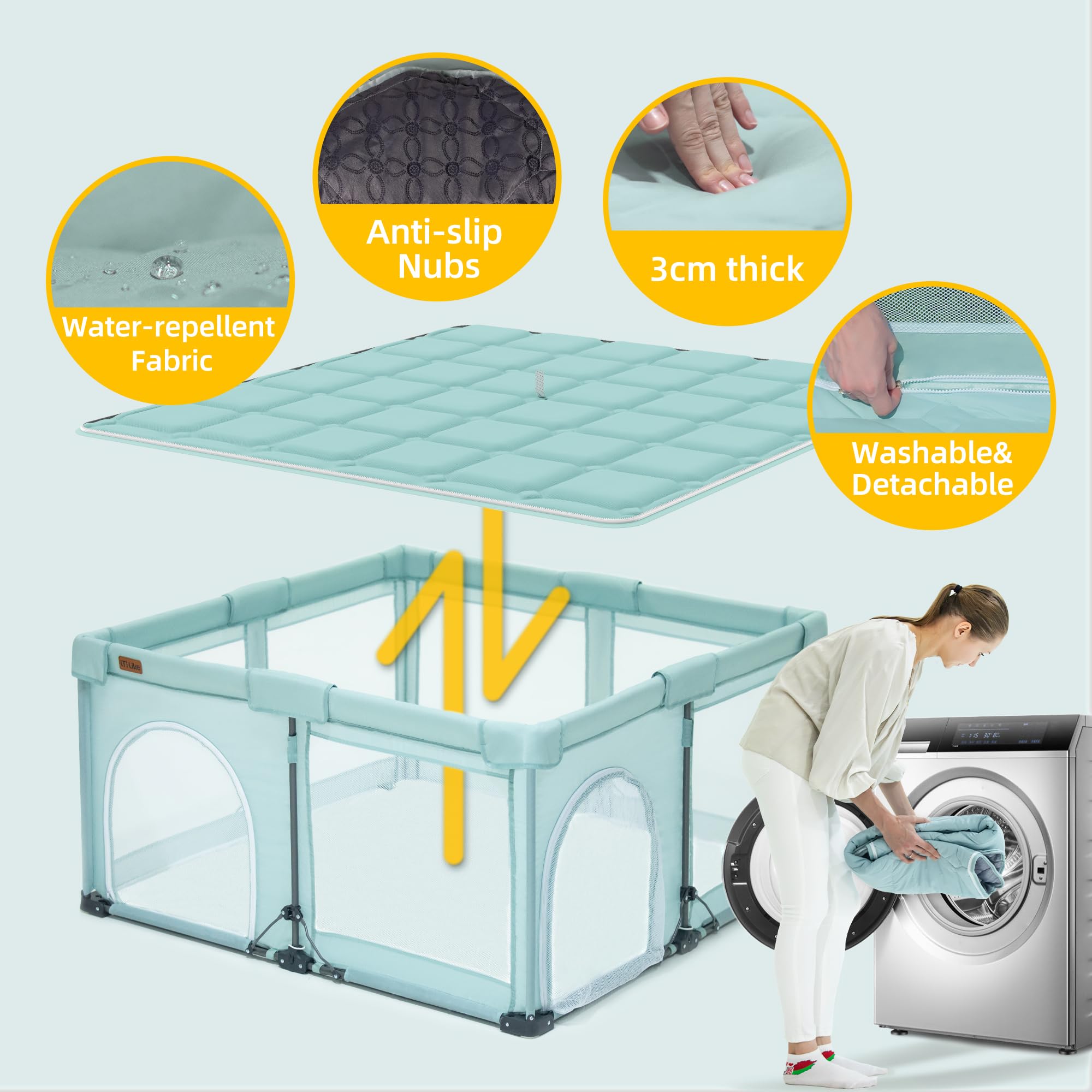 iTiLike thickened mat detachable for quick cleaning