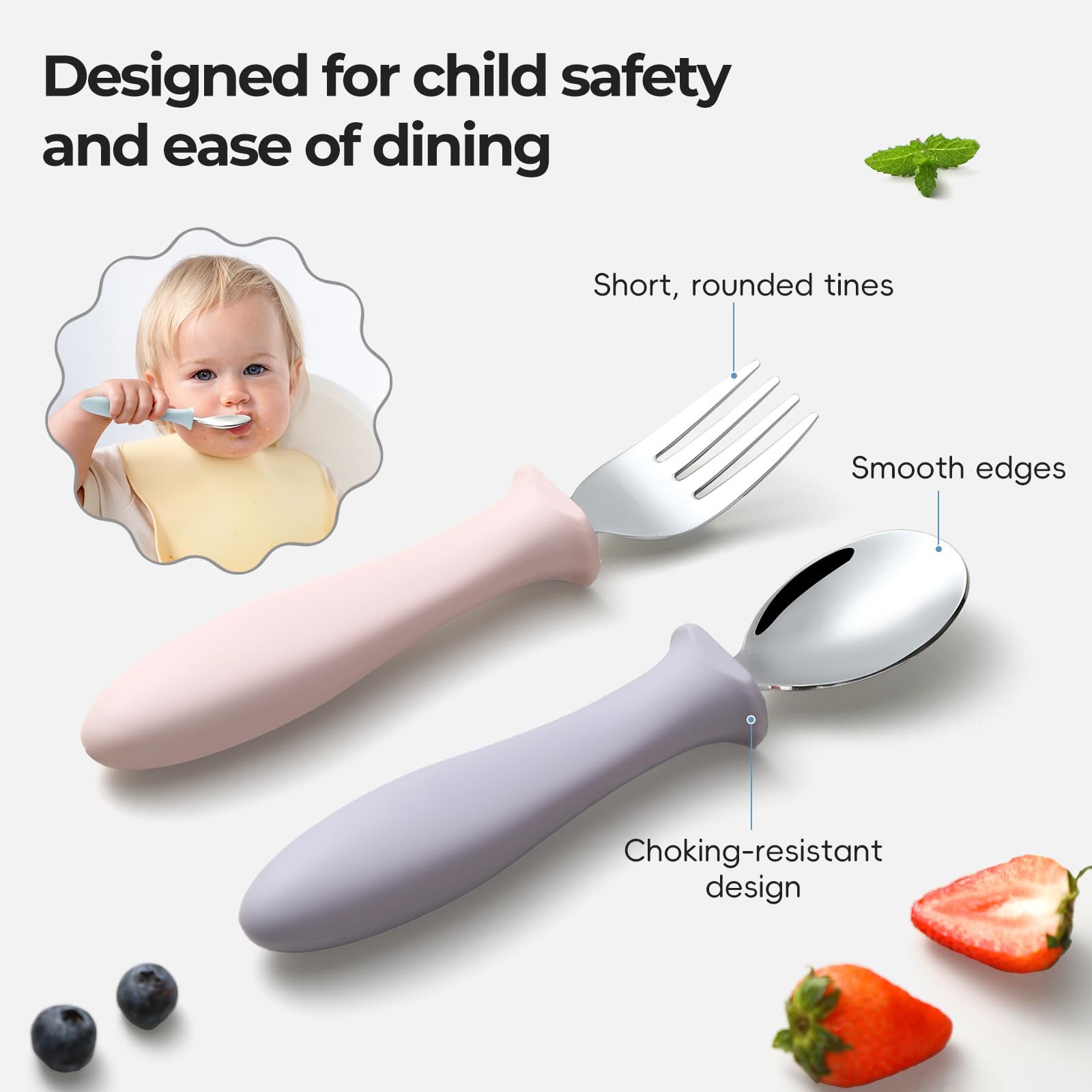 ITITT anti-choke design helps prevent deep insertion during meals.