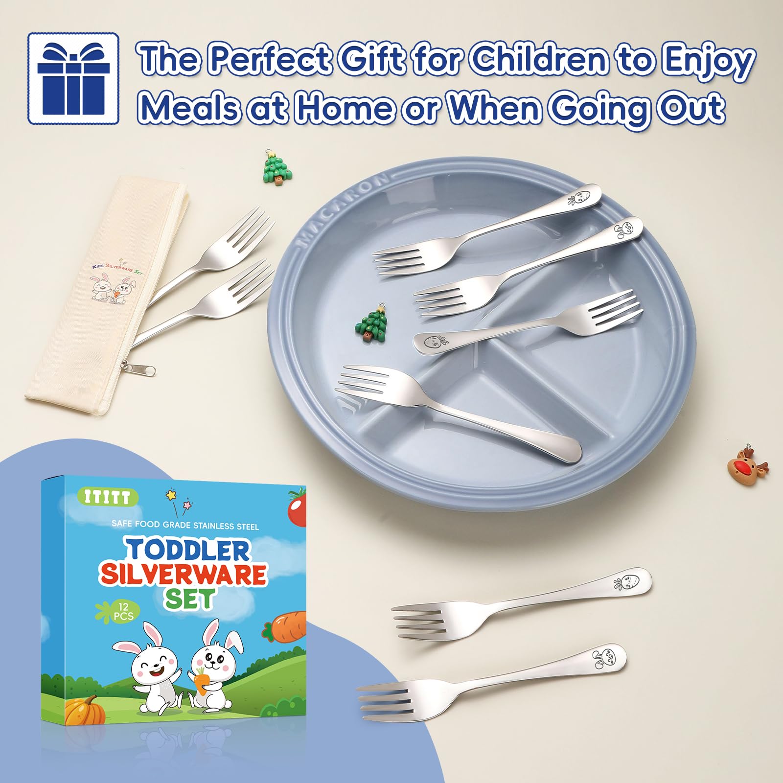 ITITT carrot and bunny pattern engage kids during meals.