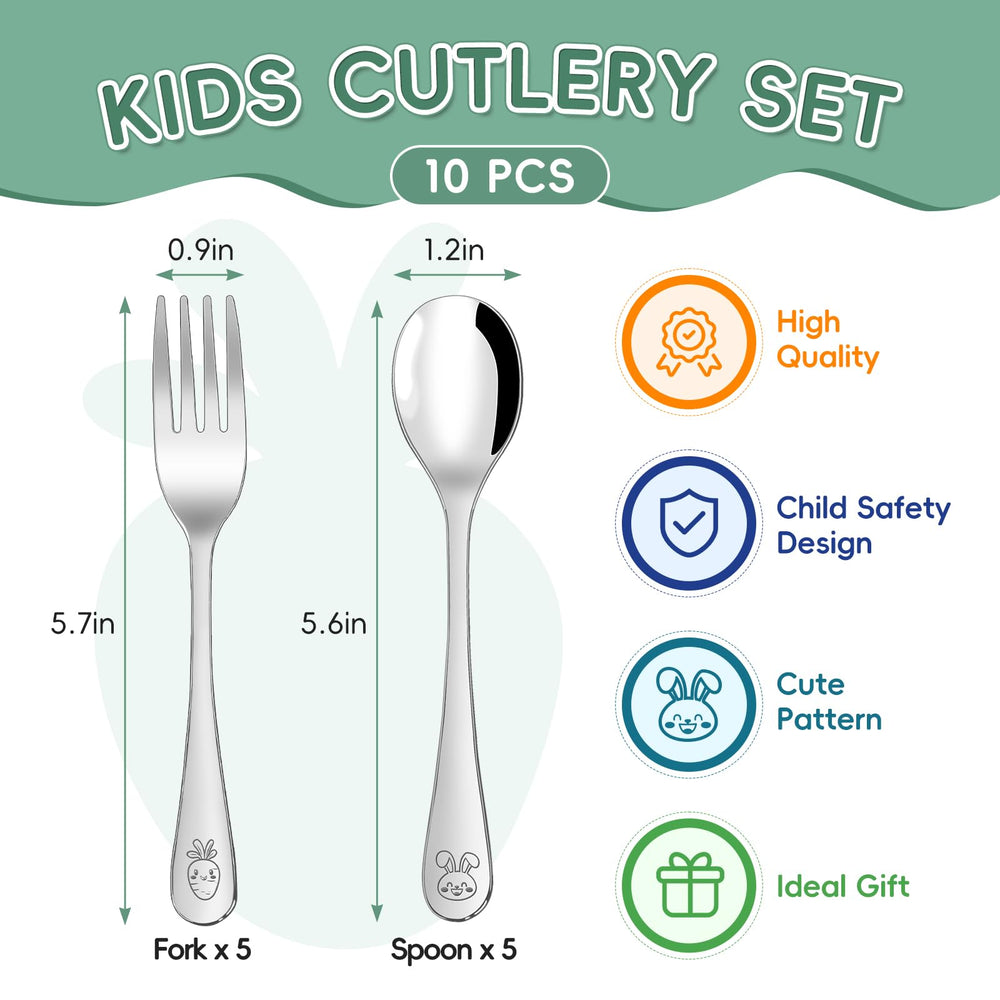 ITITT toddler utensils small forks designed with smooth edges for safe use.