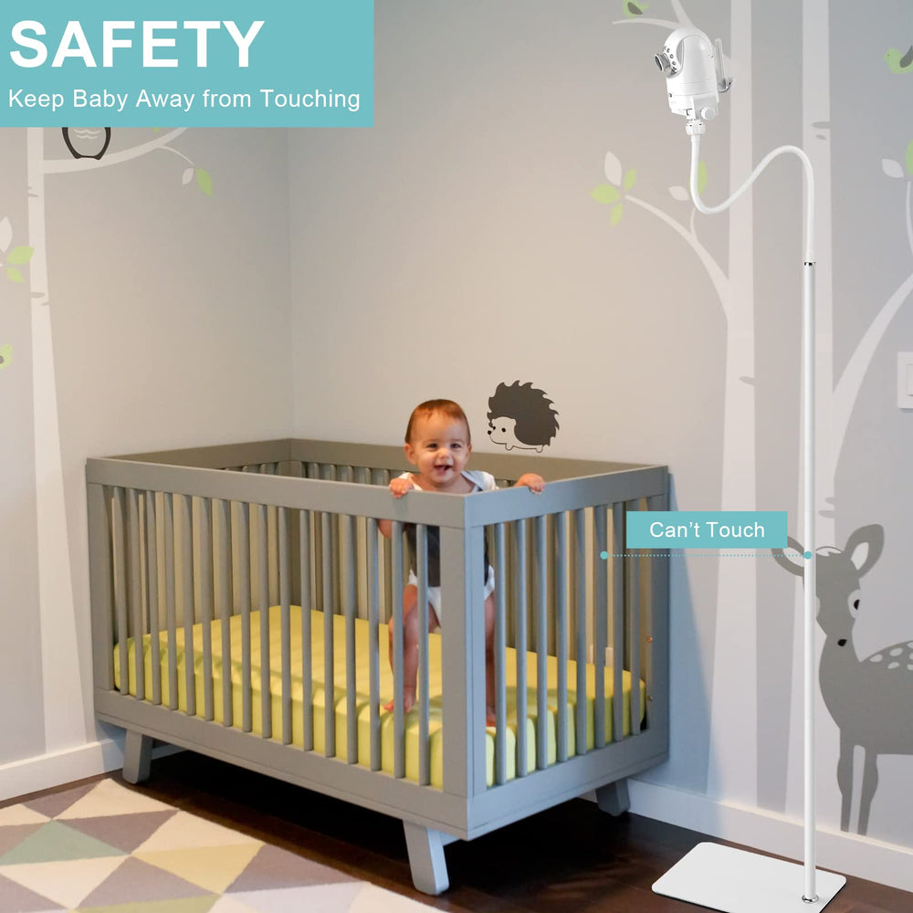 iTODOS sleek white finish complements nursery decor and adds a tidy look