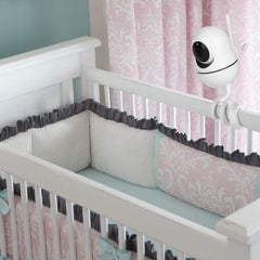 iTODOS crib-mount setup keeps the camera stable on cribs without wall damage.