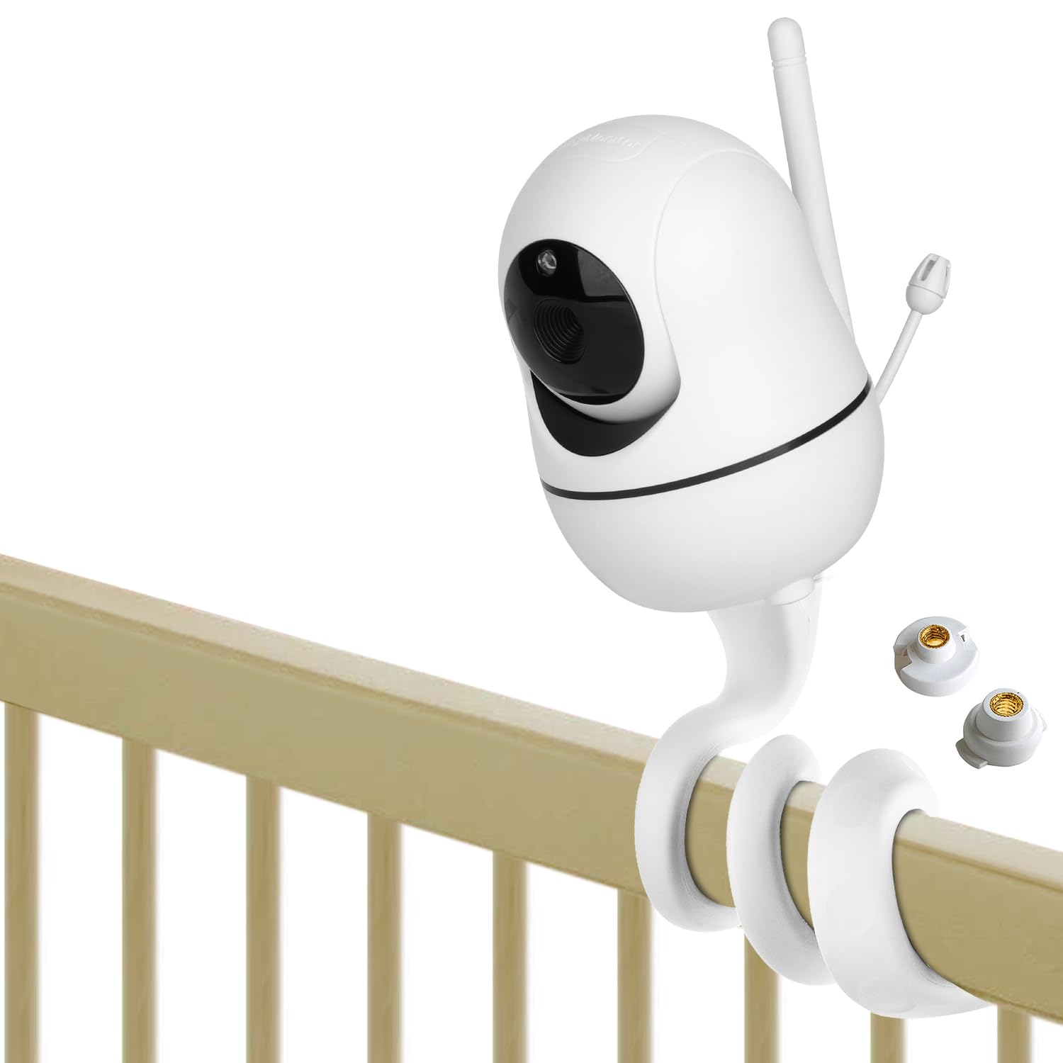 iTODOS baby monitor mount compatible with HelloBaby HB65/HB66/HB248 for versatile viewing angles.