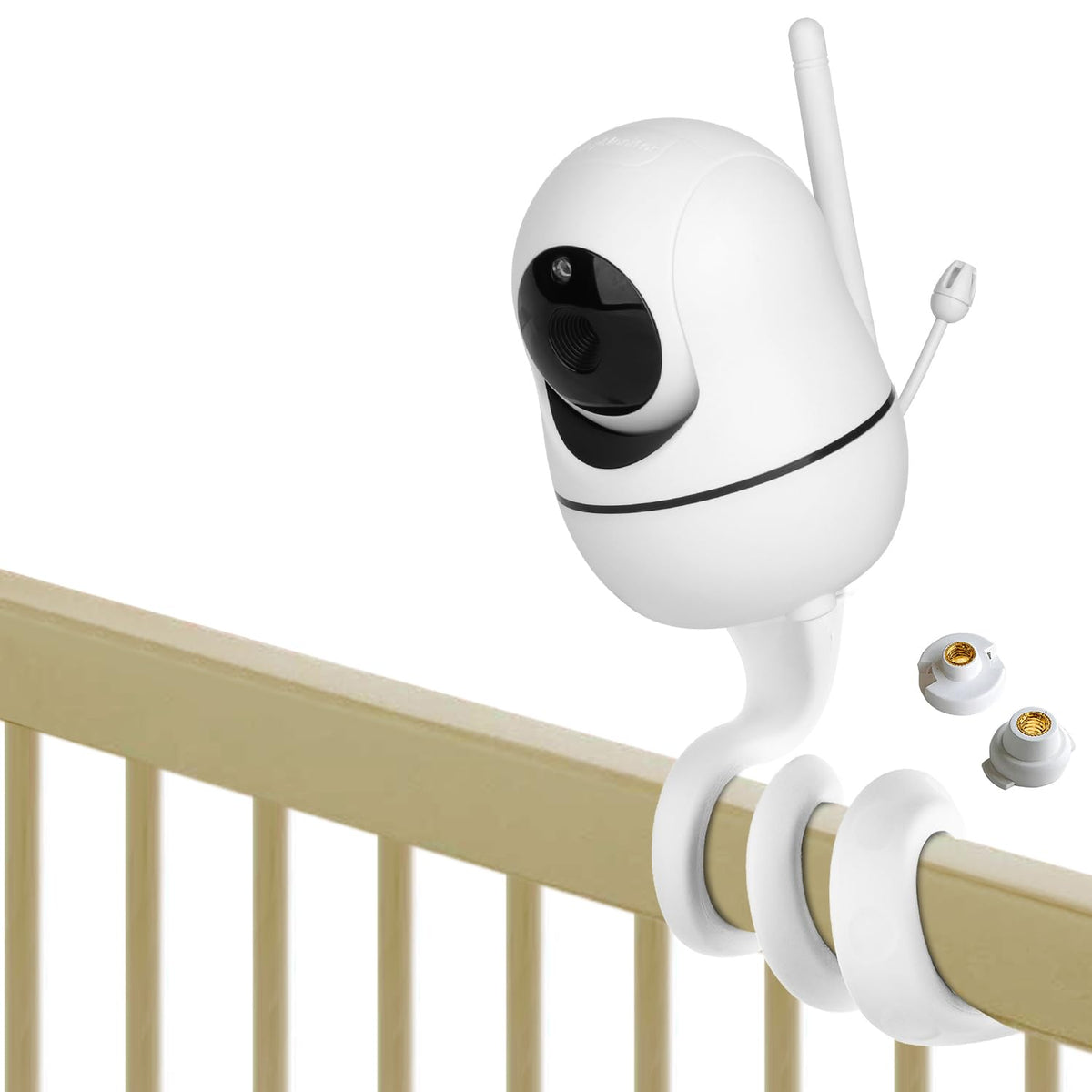 iTODOS baby monitor mount compatible with HelloBaby HB65/HB66/HB248 for versatile viewing angles.