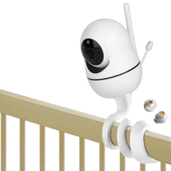 iTODOS baby monitor mount compatible with HelloBaby HB65/HB66/HB248 for versatile viewing angles.