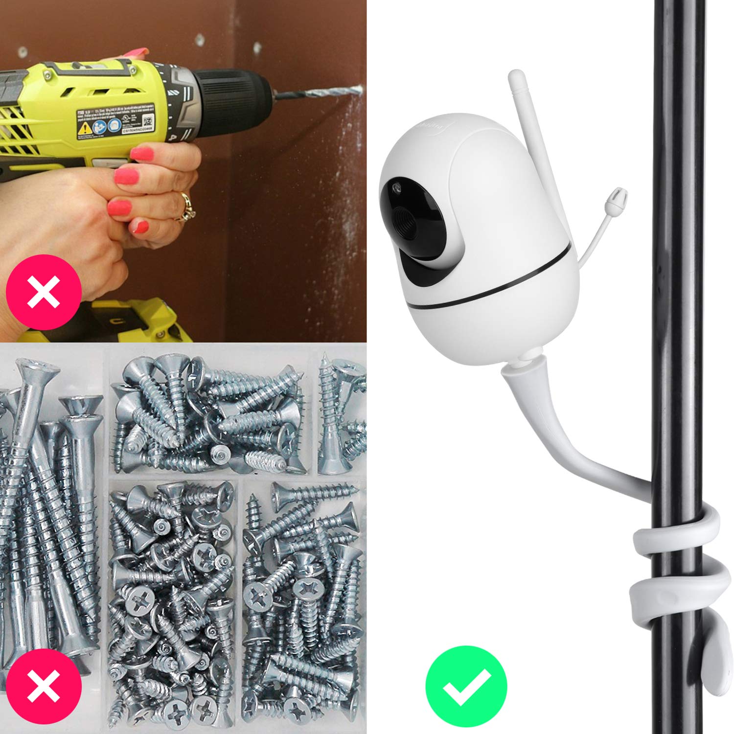 iTODOS no-drill installation supports quick, tool-free setup in minutes.