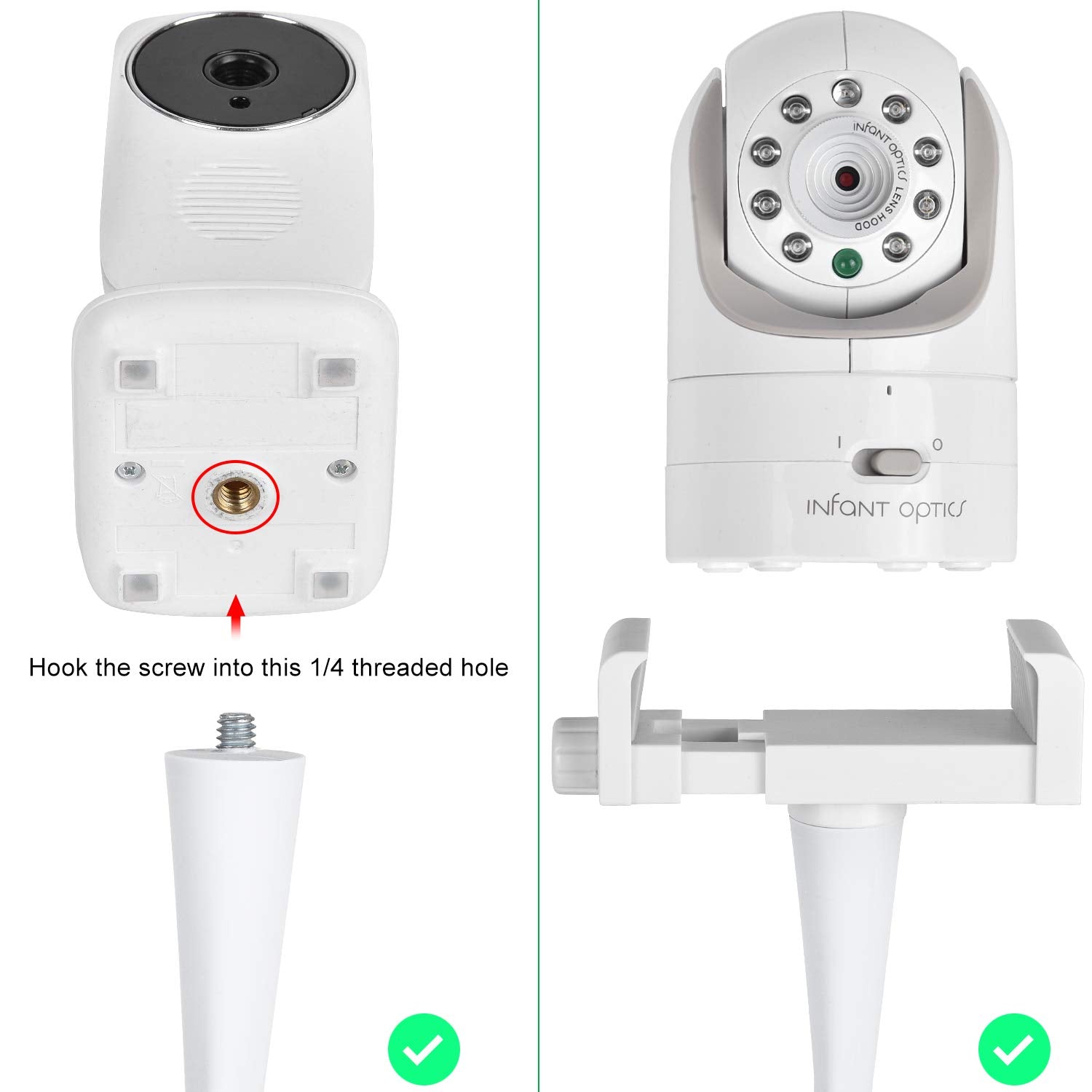 iTODOS silicone joint and stainless steel frame secure camera position