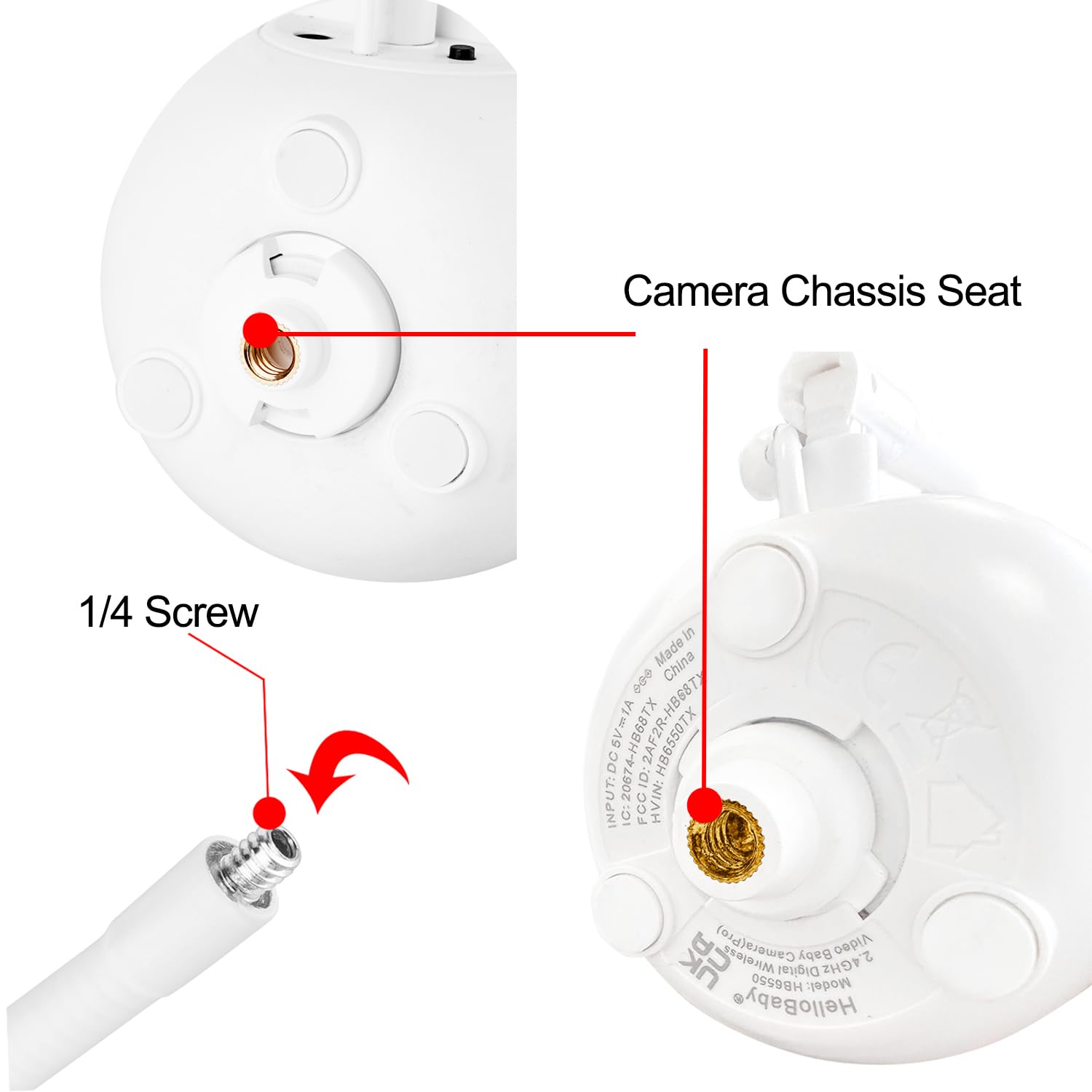 Itodos monitor mount on shelf shows versatile clamp mounting options.