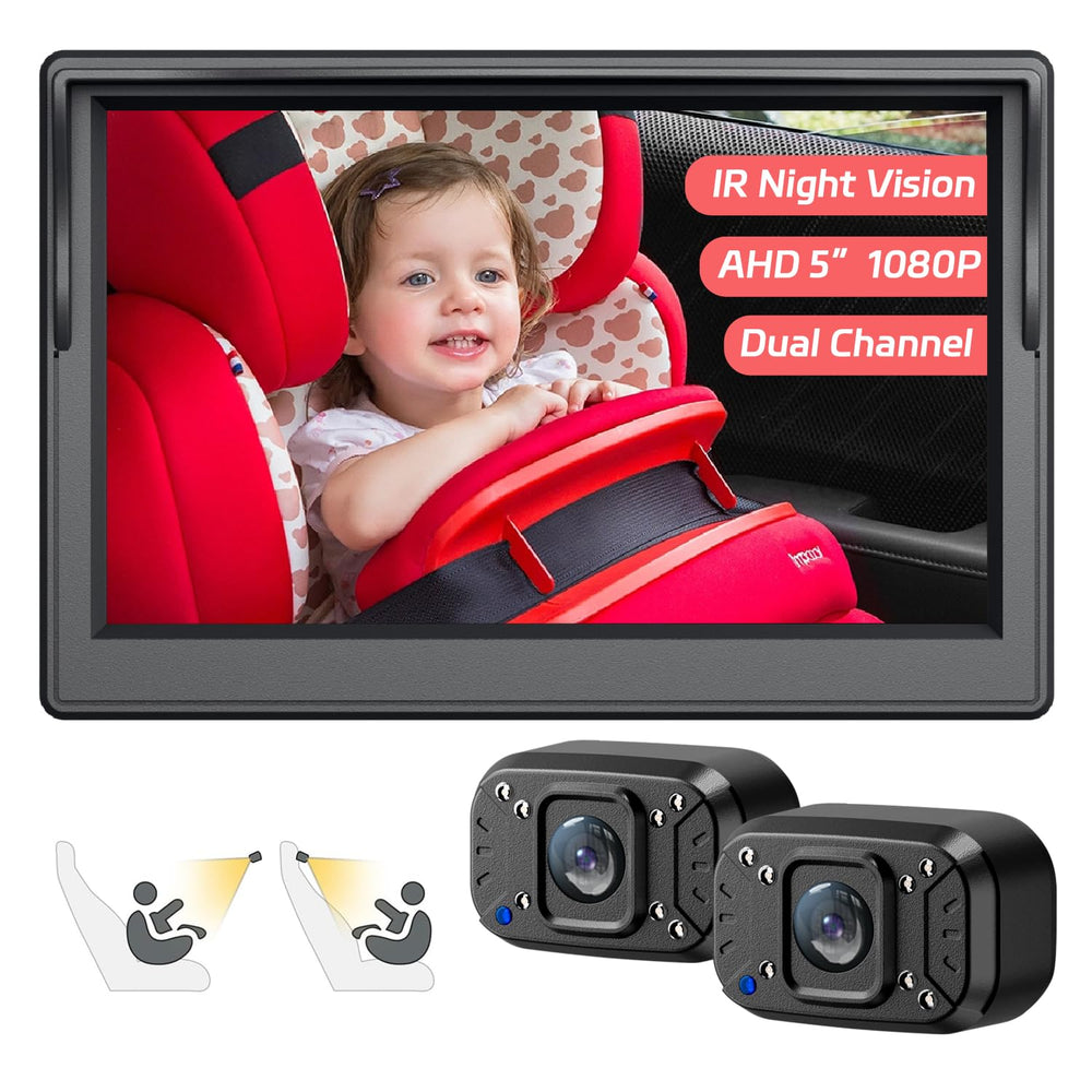 Itomoro baby camera front headrest mount for easy on-the-road monitoring.