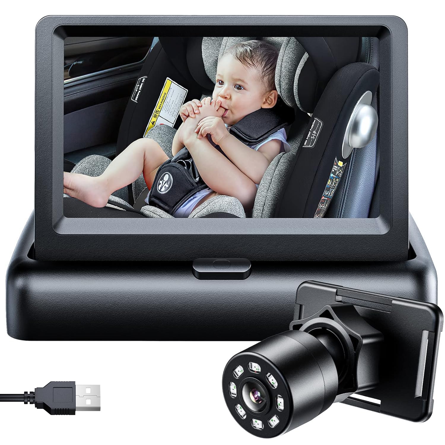Itomoro Baby Car Camera center-console attachment offers a clear infant view for safer driving.