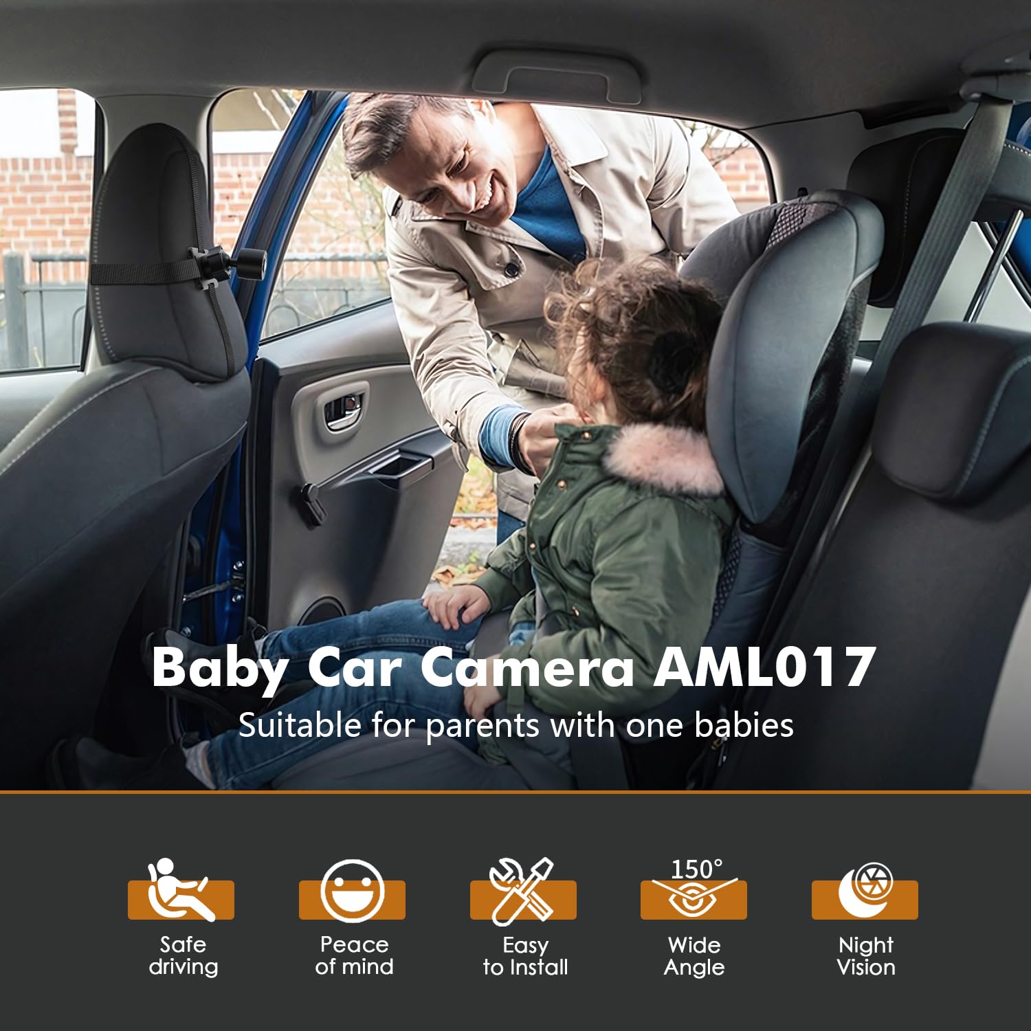 Itomoro Baby Car Camera USB version compatibility for versatile vehicle use.