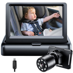 Itomoro baby car mirror centered console mount for safer rear visibility.