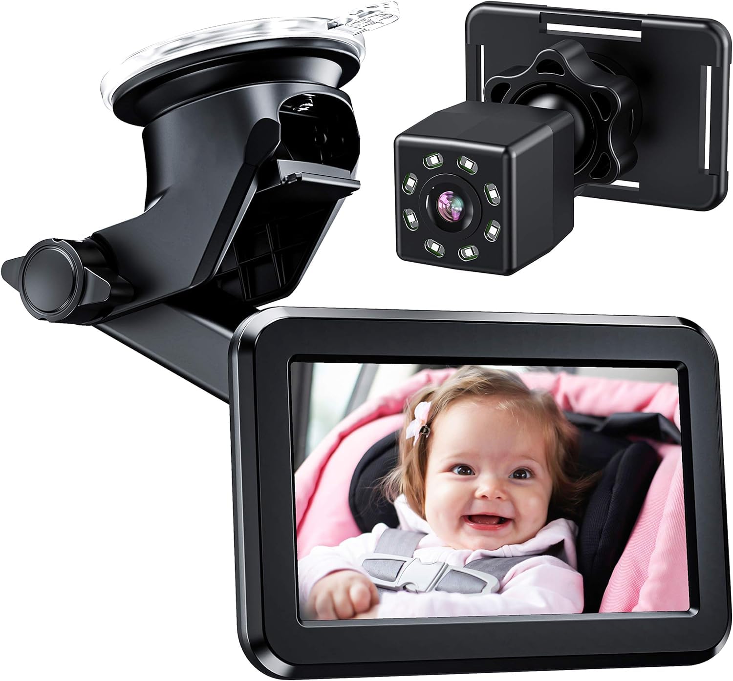 Itomoro baby car mirror provides a clear center-console view of your infant for safer driving.