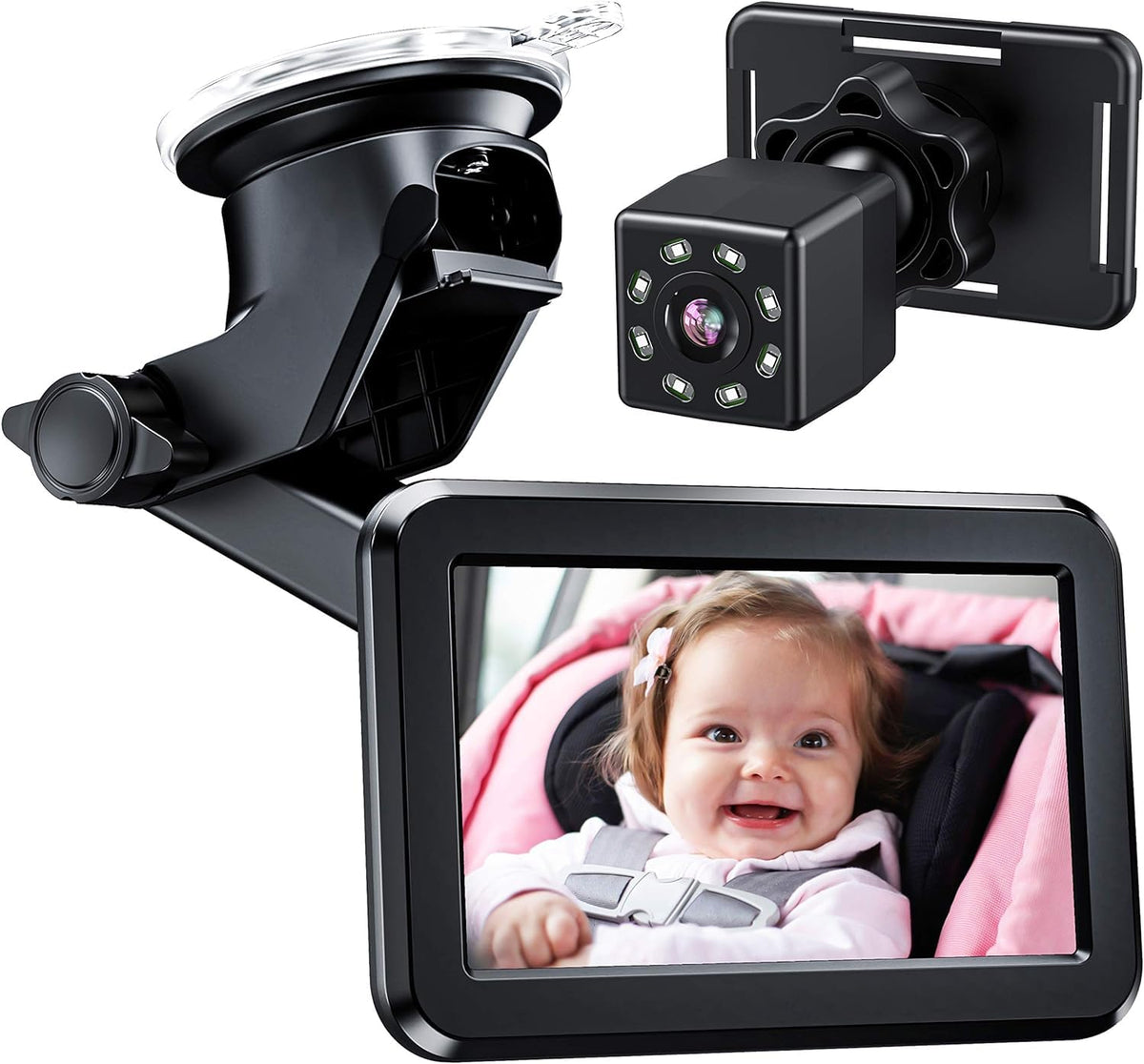 Itomoro baby car mirror provides a clear center-console view of your infant for safer driving.
