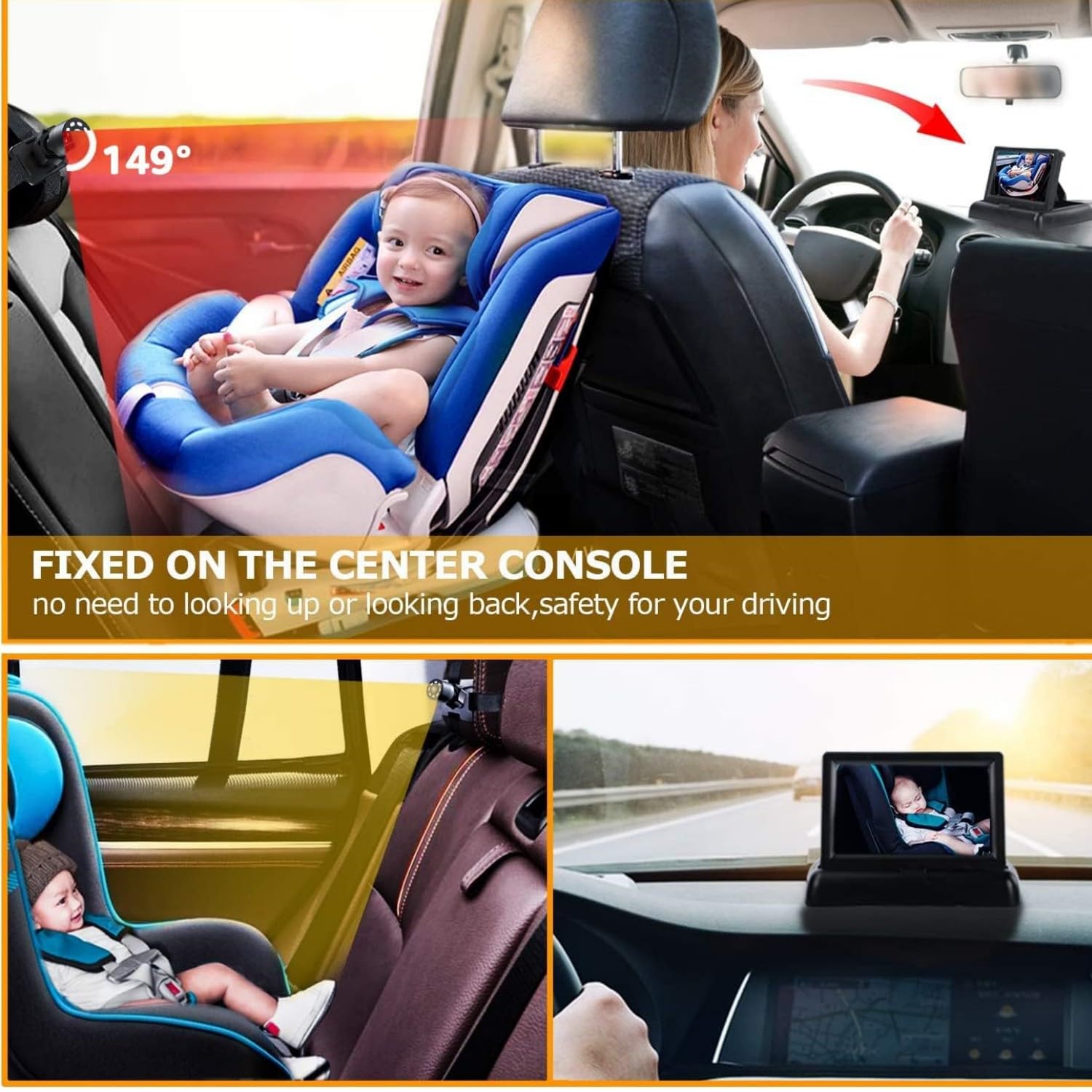 Itomoro monitor auto-on when power is connected for effortless use.