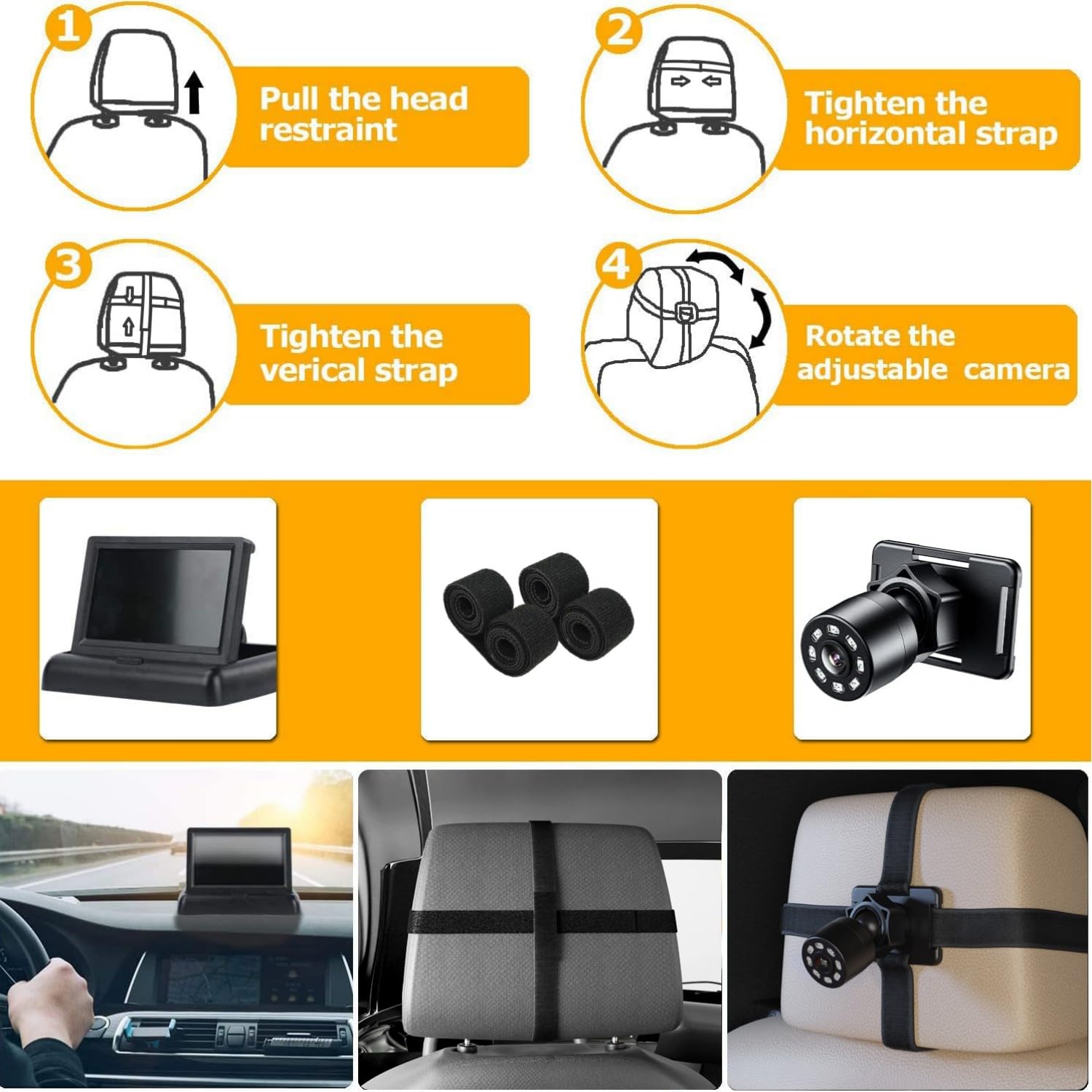 Itomoro stable mount minimizes vibration during car travel.