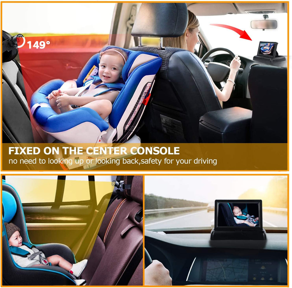 Itomoro baby car mirror wide-angle 149° captures every detail of your infant.