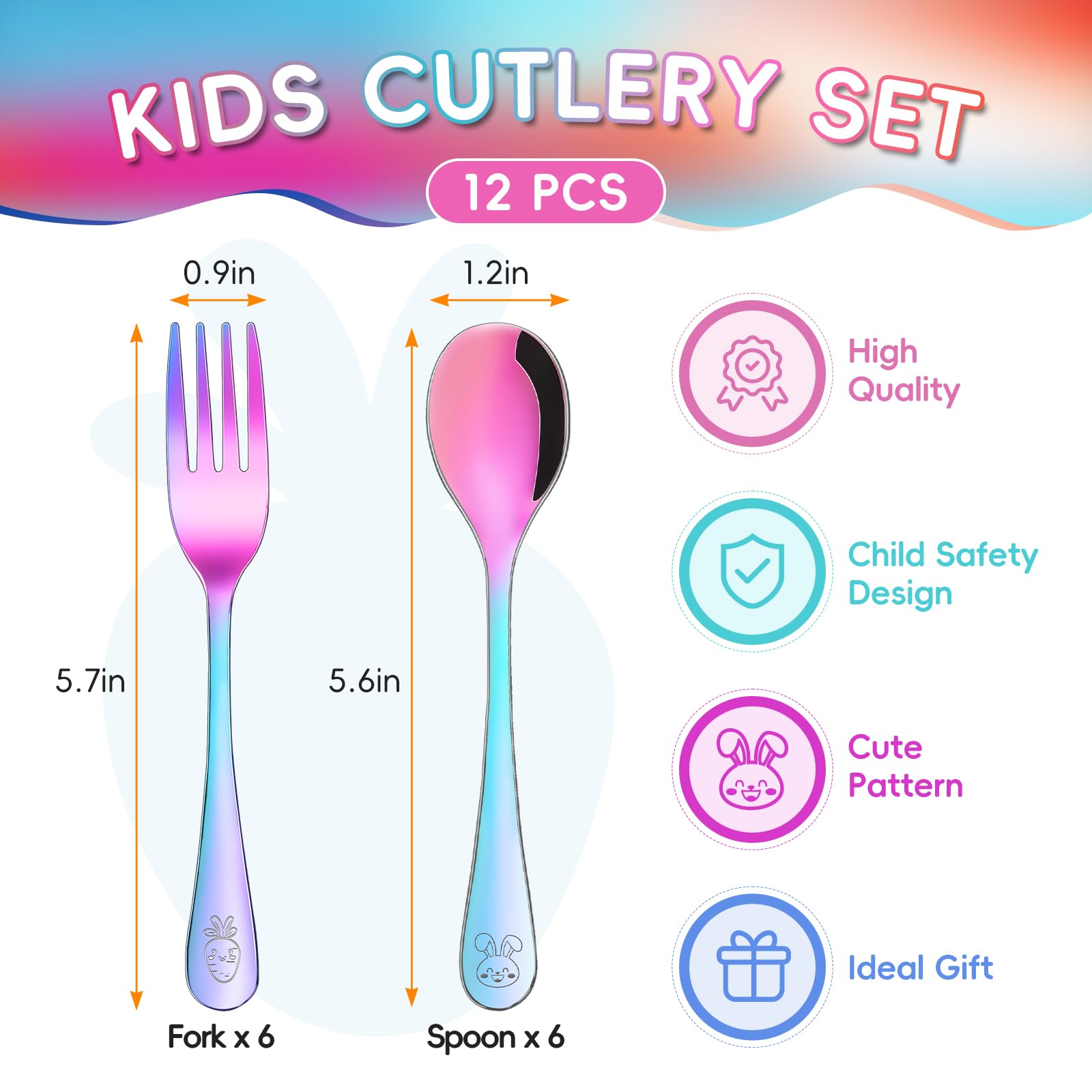 ITITT small forks for toddlers with safe, smooth edges